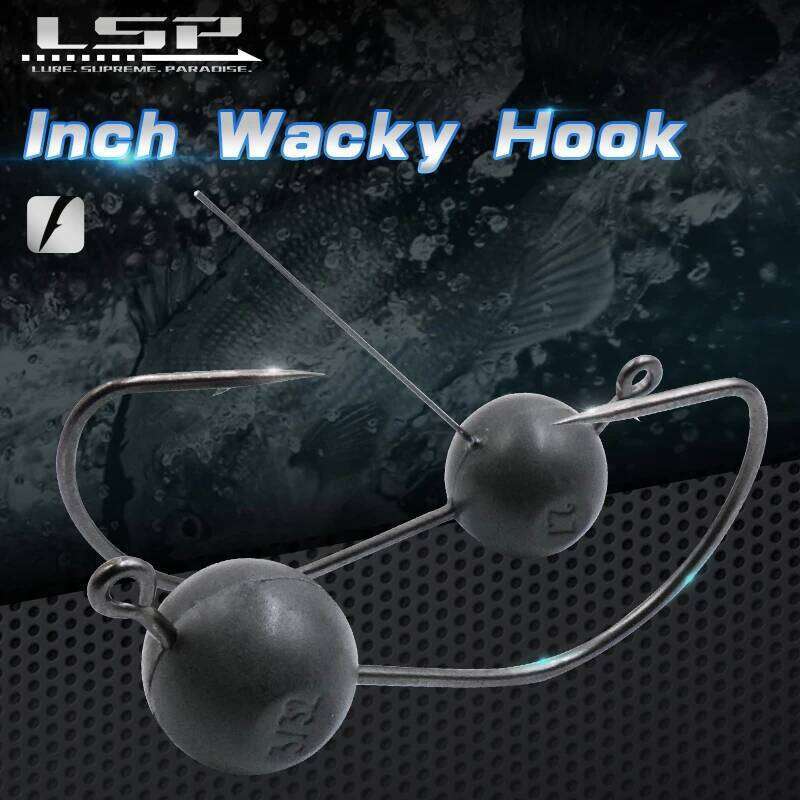 LSP Resin Inch Wacky Hook/ Weedless Grass Blocking Barbed Fishhook Fishing Tackle Accessories Kit Pesca S260305