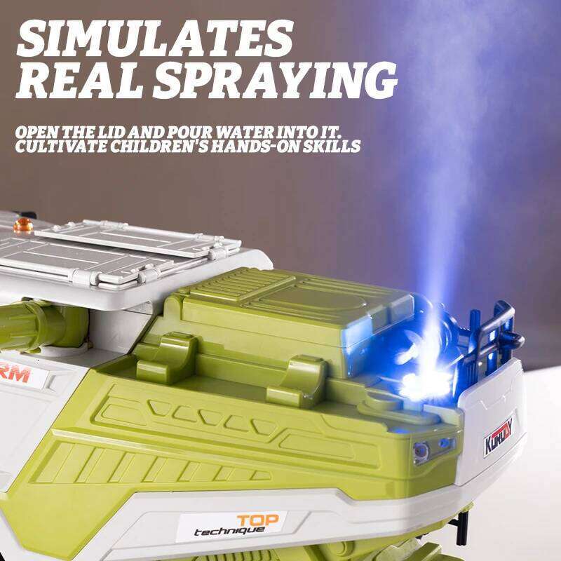 RC Farm Tractor Toy 2.4G Remote Control Combine Harvester Truck with Sounds Lights & Spray 1:24 High Simulation Toddlers Vehicle C260306