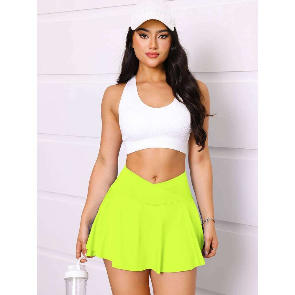 2024 Golf Women High Waist V Summer Running Outdoors Tennis Sport Skirt Pockets Fitness Casual Shorts XJ260309