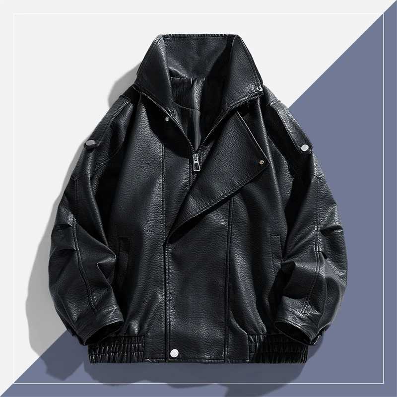 Autumn Winter New Outdoor Handsome Windproof Breathable Leather Jacket Comfortable Multi functional Trendy Jacket M260309