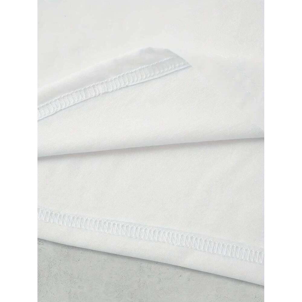 Cartoon Funny Dachshund Print Women's Casual Round Neck Fashionable White T-shirt Suitable for Women in Summer XJ260306