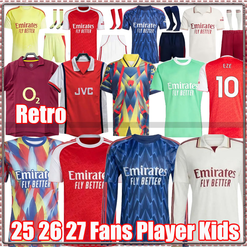 25 26 27 jerseys arsenalfootballs kits Shirts arsen kit 16-4XL Men Kids Player Fans SAKA white SAKA GYOKERES EZE ODEGAARD RICE Sterling gunners jersey G.JESUS Retro