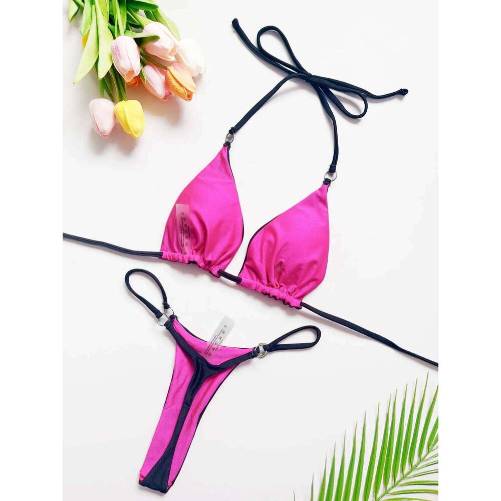 Sexy Bikinis 2024 Swimsuit For Women Swimwear Brazilian Bikini Set Biquini Female Swimuits Bandeau Black Beachwear XJ260206