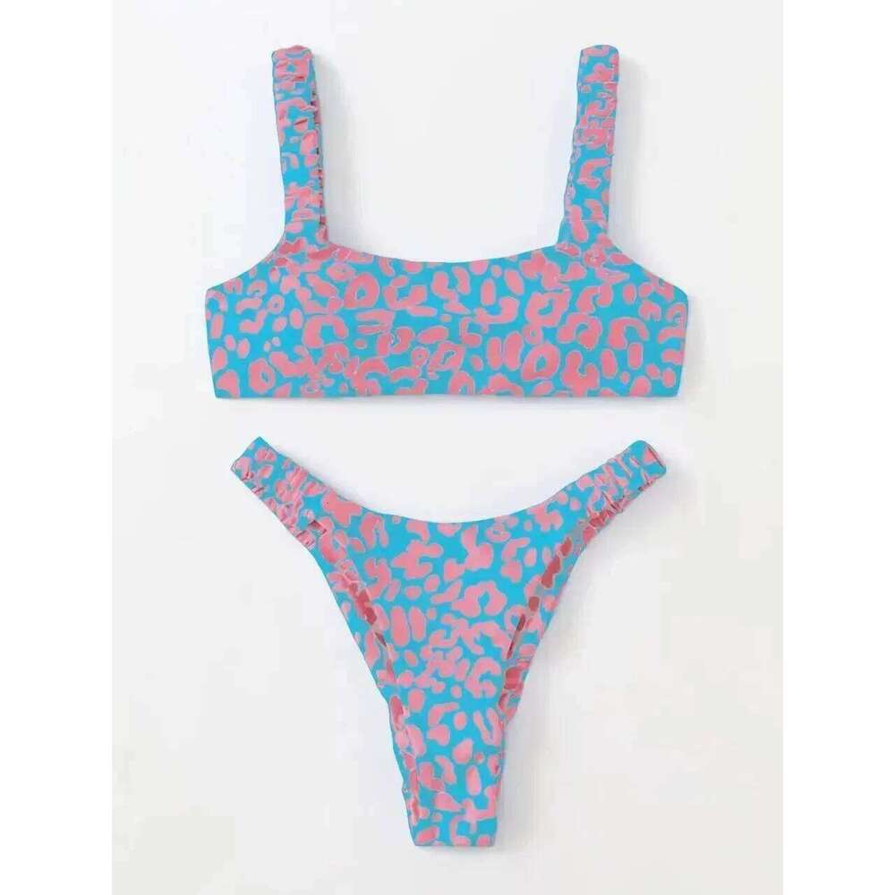 sexy micro bikini 2024 women orange leopard print push up padded thong swimsuit female cut out bathing suit swimwear biquini XJ260206