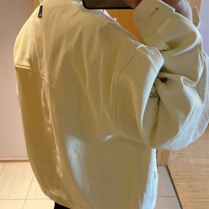 Retro Denim Jacket Men Autumn Winter New Style American Heavy Industry Embroidered Top Trendy Loose Casual Work Jacket Preppy M260309