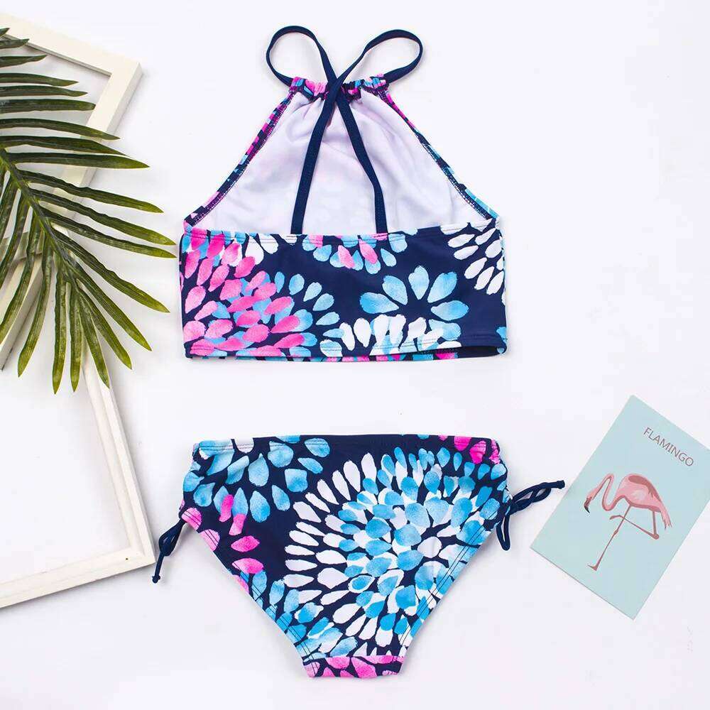 Multi Color Children Bikini Set 2025 Girls Swimwear Swimsuit Summer Baby Kids Biquini Infantil Swimming Suit XJ260206