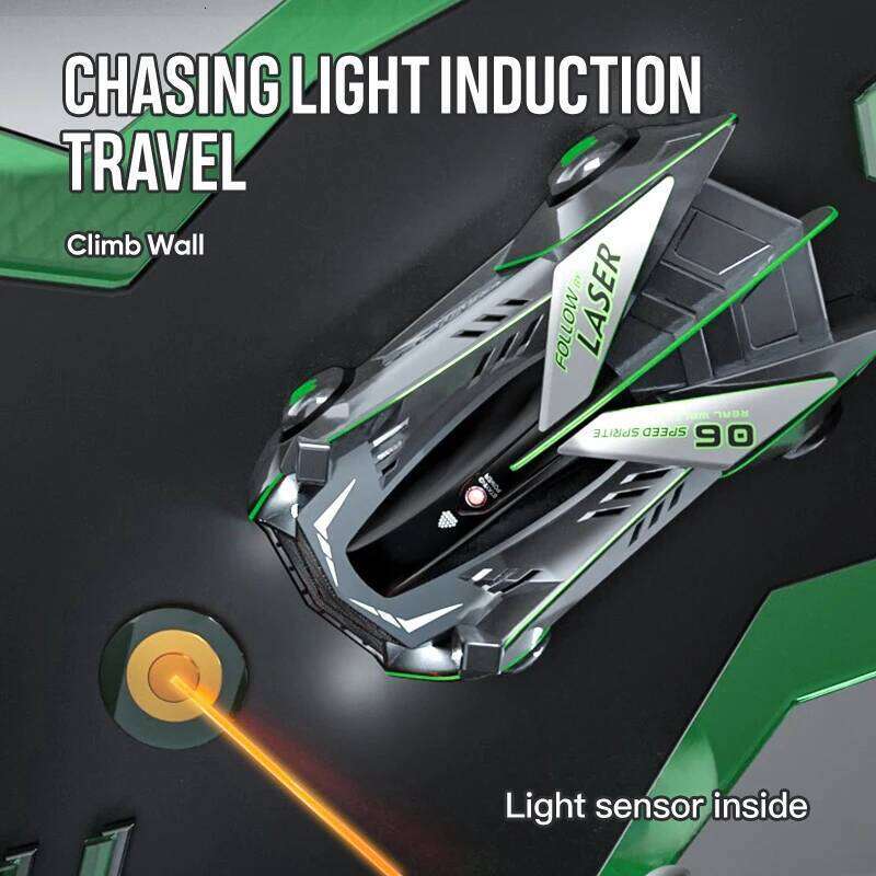 Light-Chasing Infrared Sensor Remote Control Wall-Climbing Four-Wheel Drive Racing Car, Children's Toy Car C260306