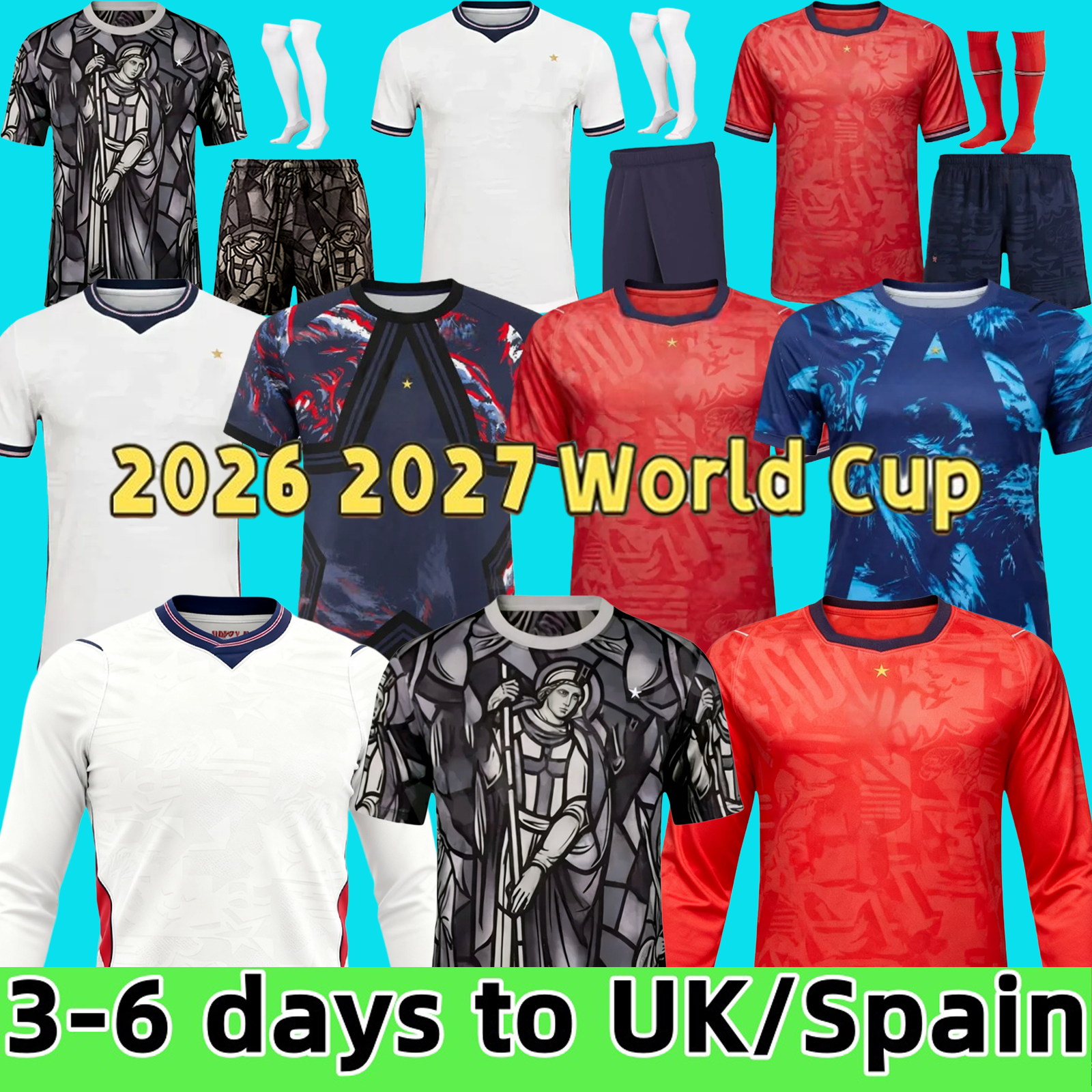 2026 2027 England Williamson Soccer Jersey Russo Bronze FODEN Saka Toone KANE RICE FODEN 26 27 National Team Home Away sports shirt Men Kids Kit Women
