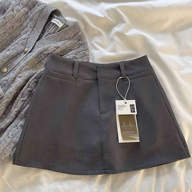 Streetwear Black Mini Skirt Women Fashion Preppy Sexy Gyaru Hip Wrap Skirts Summer Elegant Korean High Waist A Line Faldas New XJ260309