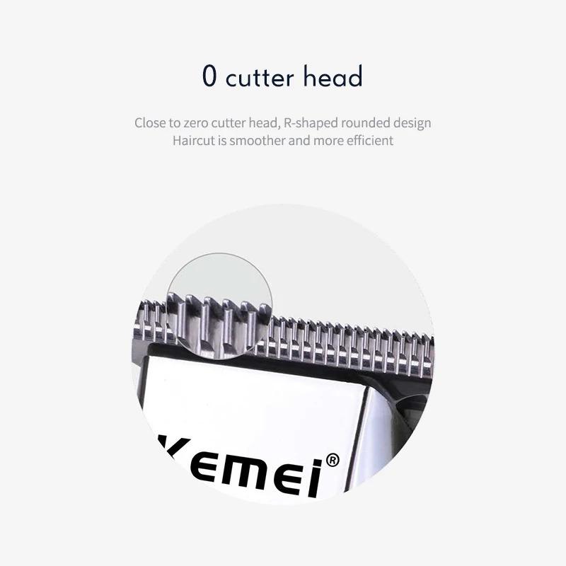 Kemei 5027 Barber Hair Trimmer Zero Gapped Cordless Edge Hair Clipper Close-cutting Machine for Lining Dry Shaving LCD Display 260207 - view 7