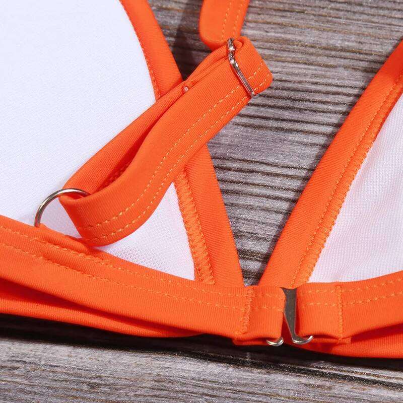 Sexy 2021 Solid Swimsuit Women Swimwear White Push Up Bikini Set Brazilian Bathing Summer Beach Wear Swimming Suit XJ260206