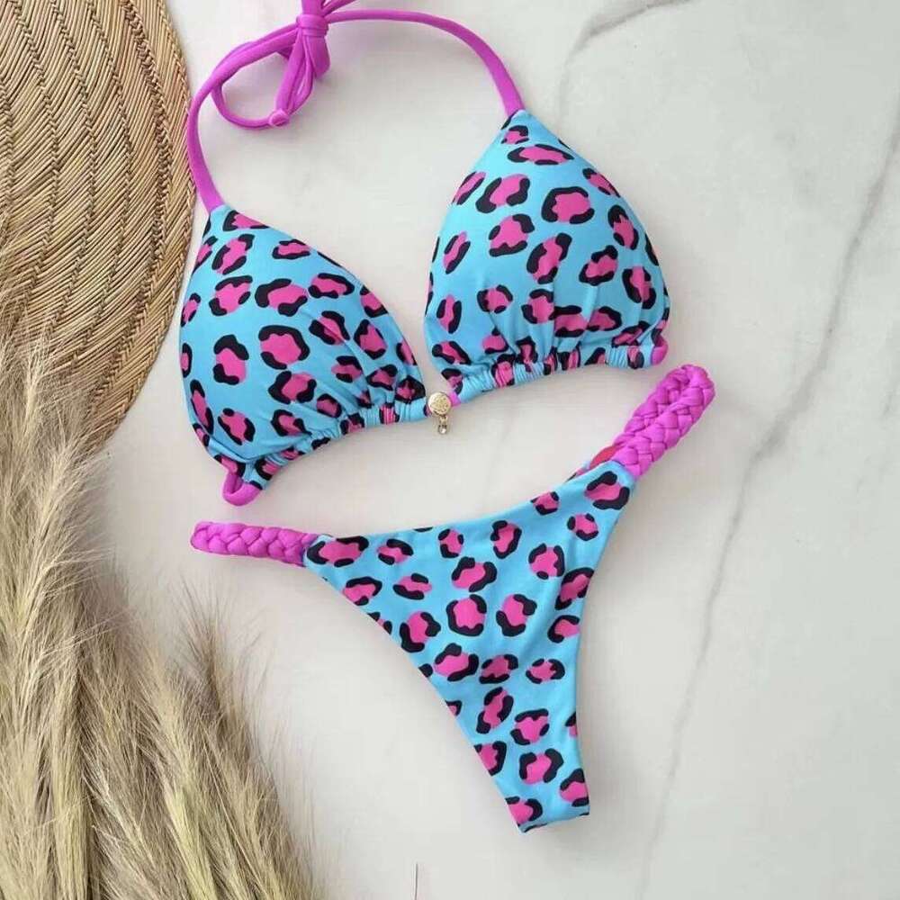 2024 Women Bikini suit Sexy Strap Printed Swimsuit XJ260206