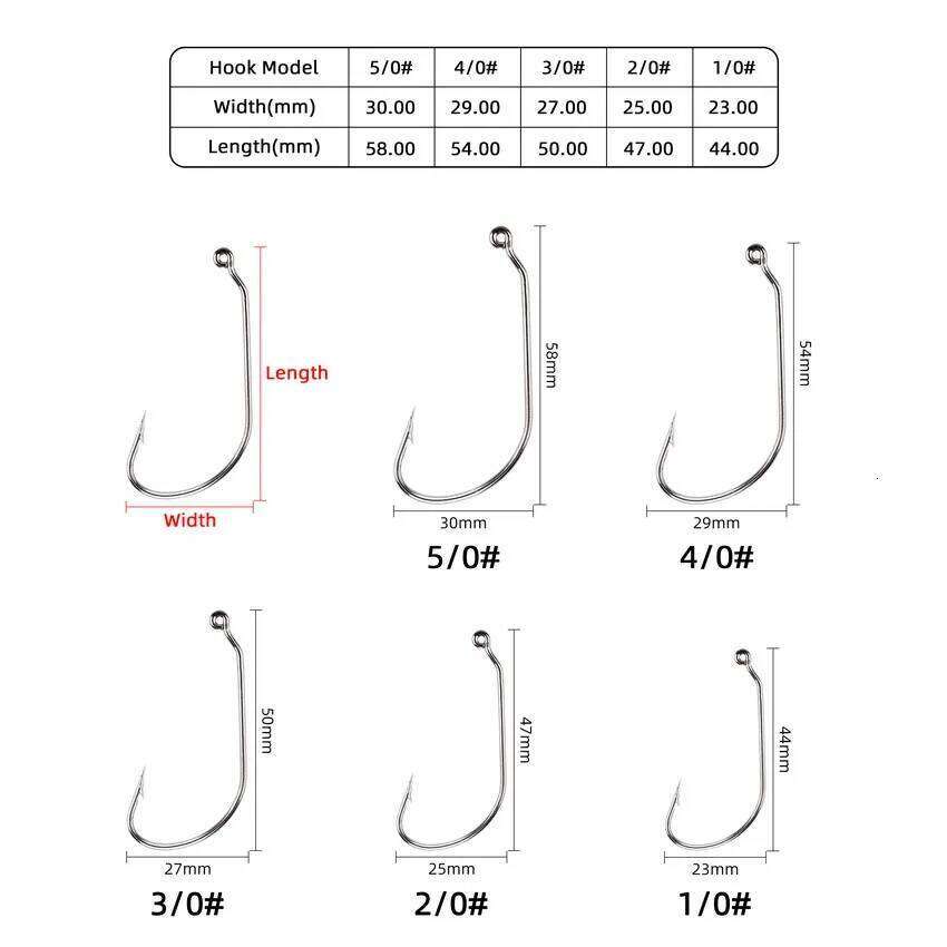10pc/box Set Carbon Steel Wide Crank Offset Fishhook for Soft Worm Lure Barbed Hook carp Fishing Hooks Tackle S260305