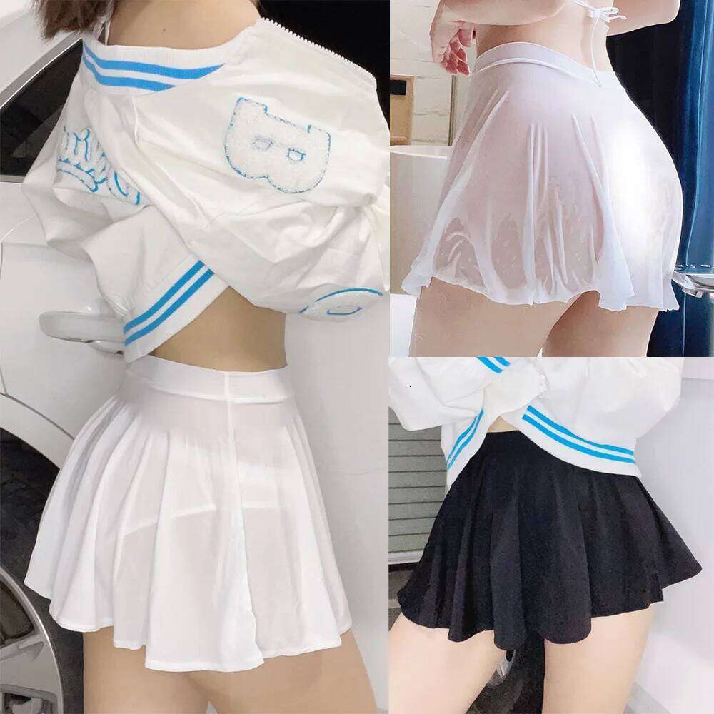 Summer Women's Mini Pleated Skirts Sexy Club Outfits for Women Girl Korea Black Y2k A-line Stretchy Skirt XJ260309