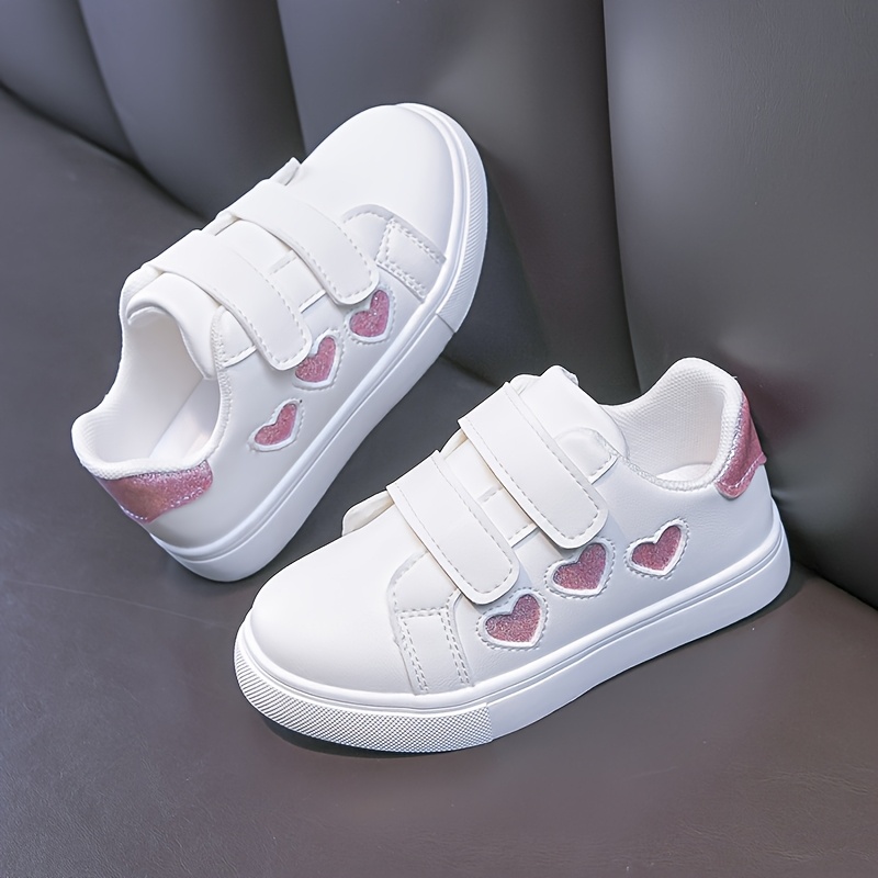 Free Shipping Kids Sneakers, Girls Shoes, White Sneakers, Board Shoes Children Fashion Walking Shoes Size 22-30