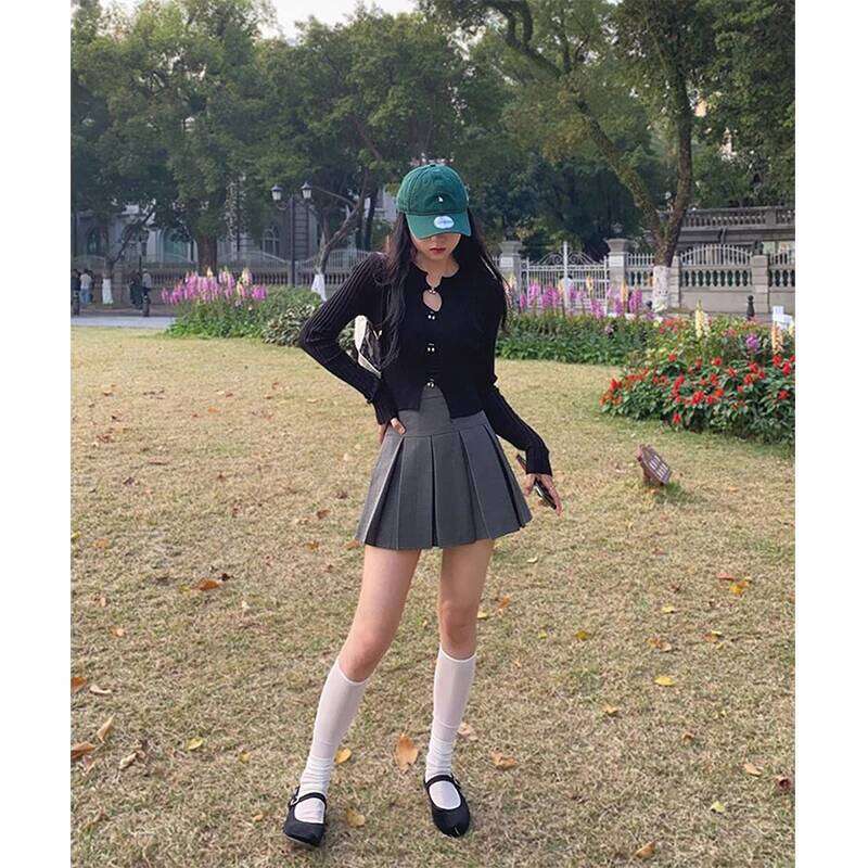 MEXZT Y2K Mini Skirts Women Harajuku Streetwear Black Pleated Korean Fashion School Uniform Kawaii High Waist A Line Skirt XJ260309