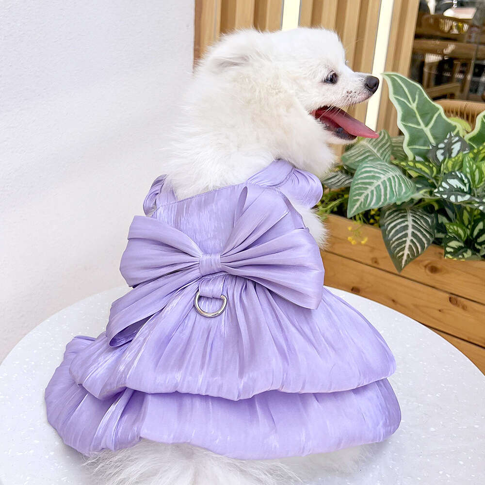 Famous brand Pet Wedding Dress Up Cat Clothes Supplies Dog Leash Teddy Bichon French Bulldog Spring Summer pupakaIK