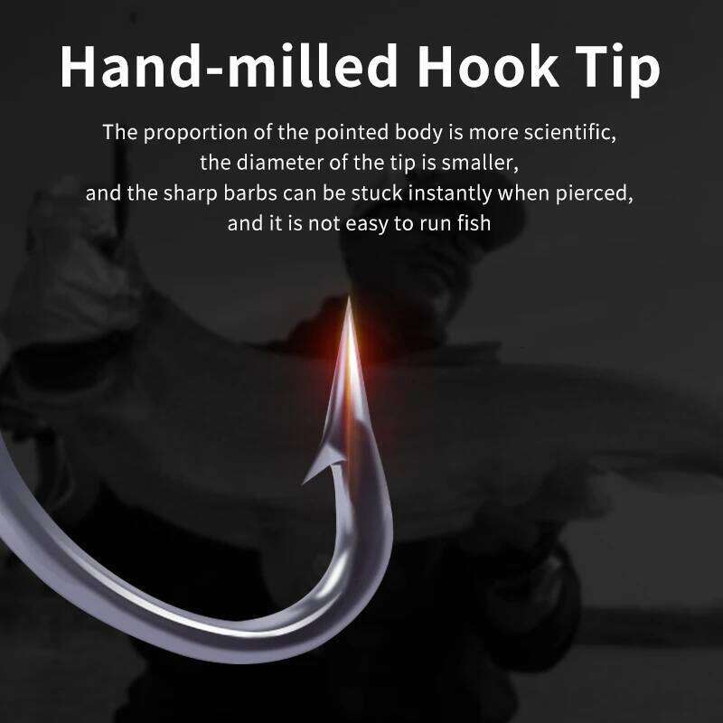 KINGDOM 8pcs 3X Strong Carbon Steel Treble Hooks Brabed Sharp Anti-corrision High Strength Saltwater Fishing Hook S260305
