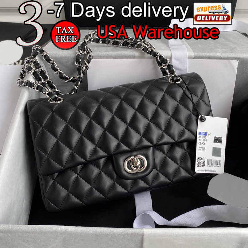 Designer bags Shoulder Bag Luxury Classics Caviar High Quality Plaid Buckle Flap Handbag Silver Gold Chain Leather Metal Letter Gold Silver Women's Fashion bag