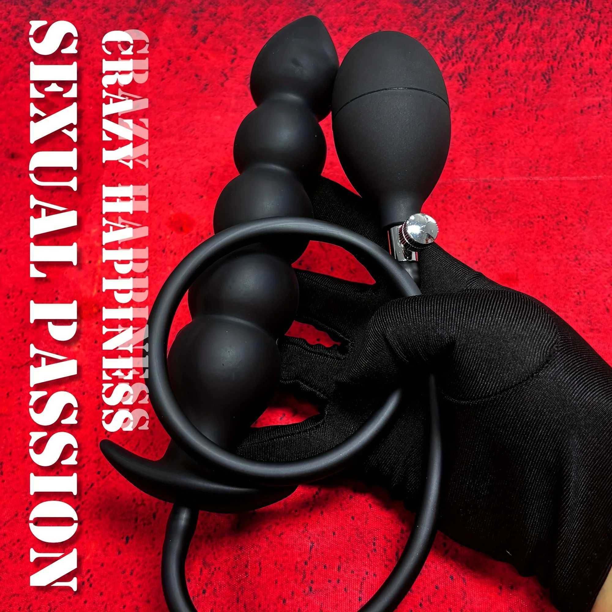 sex toys Inflatable Dildo Anal Plug Products WoMens Mens Couples Tool Butt Dilator Expandable BDSM Adult Sex Toy for Mens WoMens