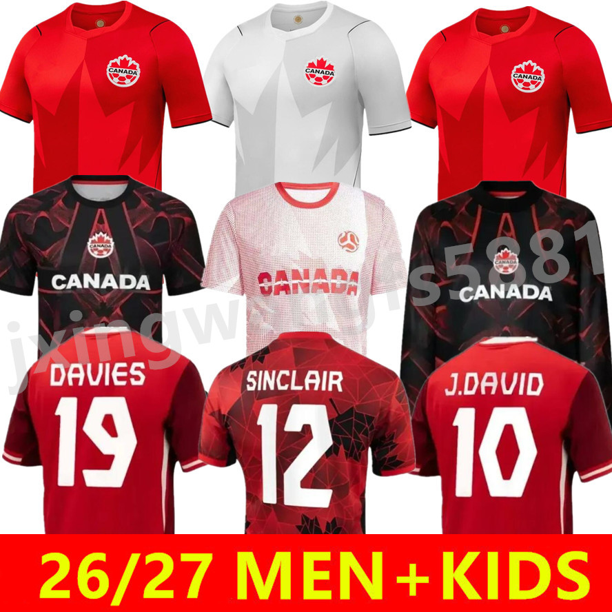 2026 Canada national team Soccer Jerseys J.DAVID 26/27 Players fans Uniforms DAVIES LARIN UGBO CAVALLINI MILLAR EUSTAQUIO FRASER MEN KIDS KIT