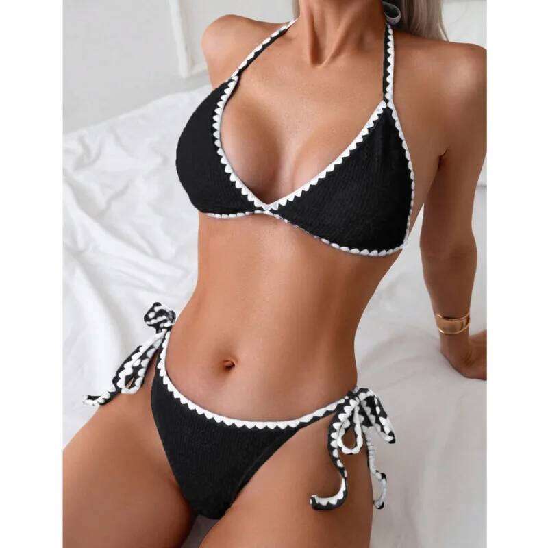 Black Sexy Bikinis 2026 Swimsuits Women's Swimwear Push Up Female Beach Swim Wear Bathing Suits Brazilian Bikini Set Pool Bather XJ260206