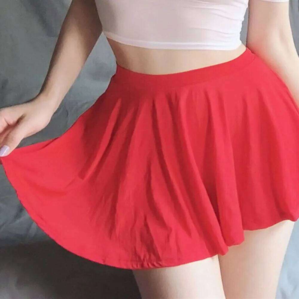 Women Sexy Pleated Transparent A-Line High Rise Costume Lingerie Sheer Skirts Casual Simple Fashion Ladies Mini Skirt XJ260309