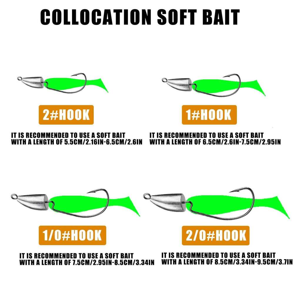 Jighead Fishhooks 10Pcs/lot 1.75g-14g Worm Hook Soft Lure Jig Head Hooks Artificial Bait Fishing Tackle Pike Fish S260305