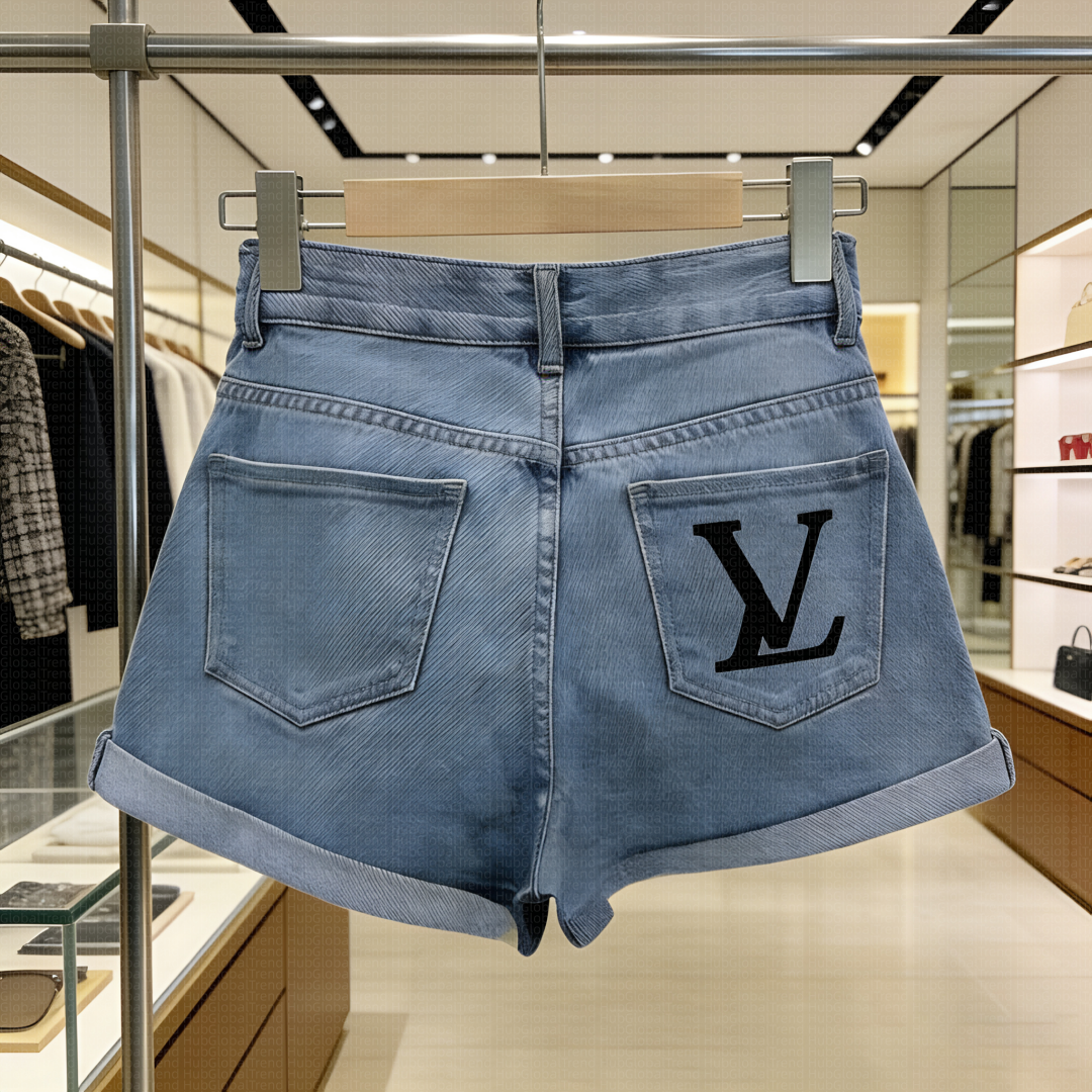 Women's High Waisted Denim Shorts 2026 Summer Fashion Rolled Hem Casual Jean Shorts for Women Streetwear Y2K Aesthetic Hot Pants for Beach Party Clubwear