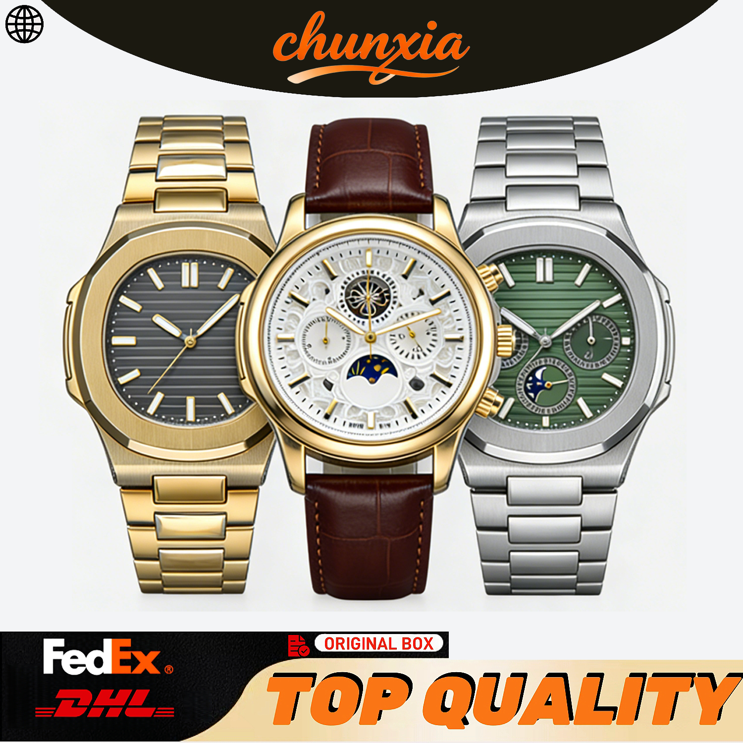 AAA Mens Patekdity Philipeity Watchluxury Designer 5711 Nautilius Watchman Watch Woman Top Quality Quartzmechanical Automatic Watch Patekes Philipely Watch Box