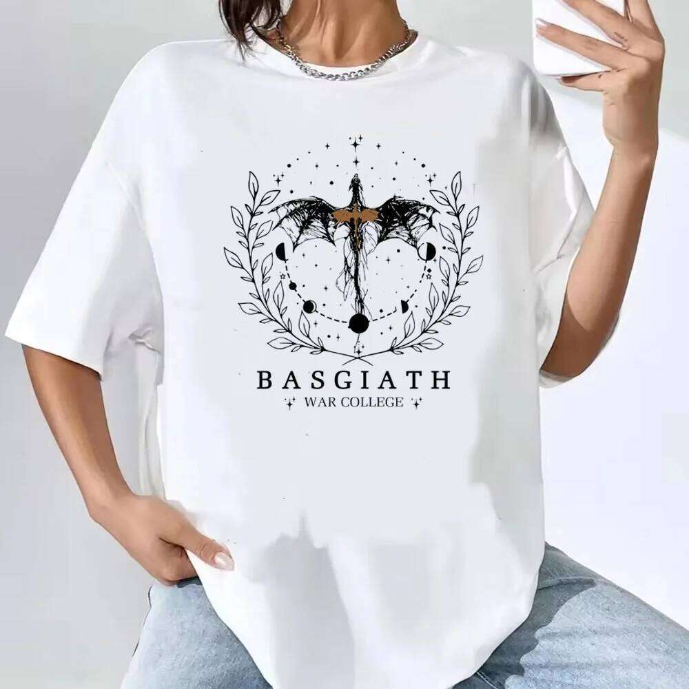 Fourth Wing t shirt teen Classic 2000s streetwear Gothic Trendy top tees Comfortable Grunge Graphic anime graphic XJ260306