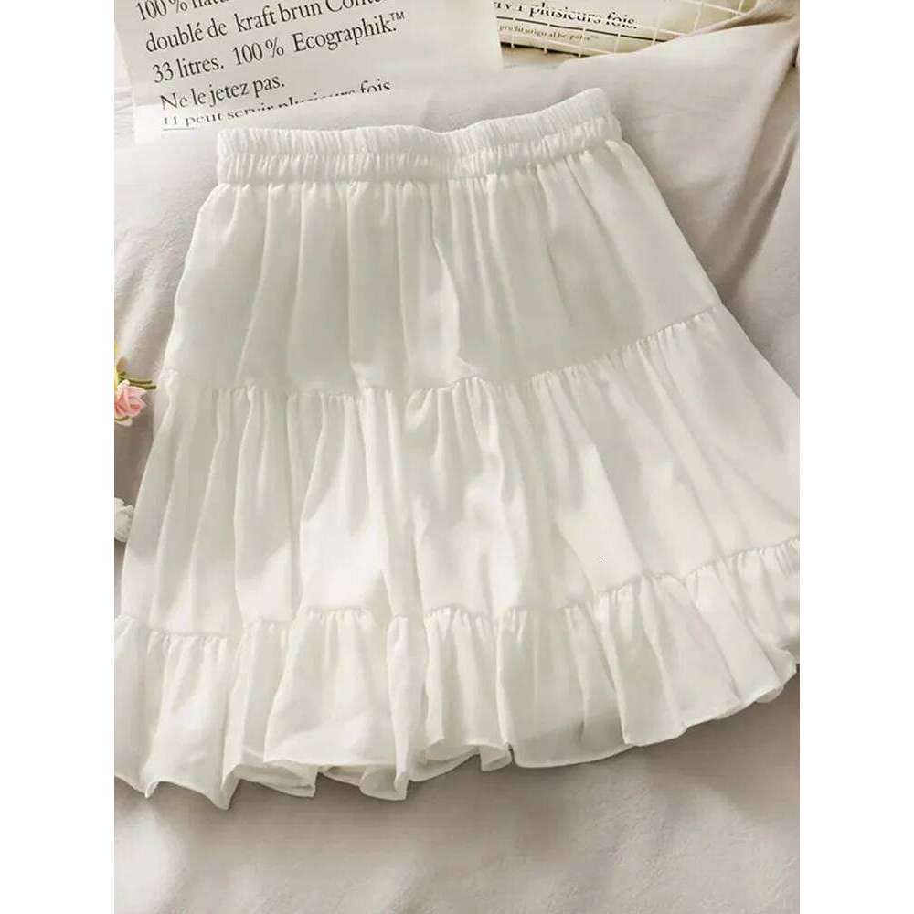 Women's High Waist Pleated Mini Skirt, Korean Fashion, Casual, Short, Black, White, A Line, Sexy, Alt Clothes, Female, Summer XJ260309