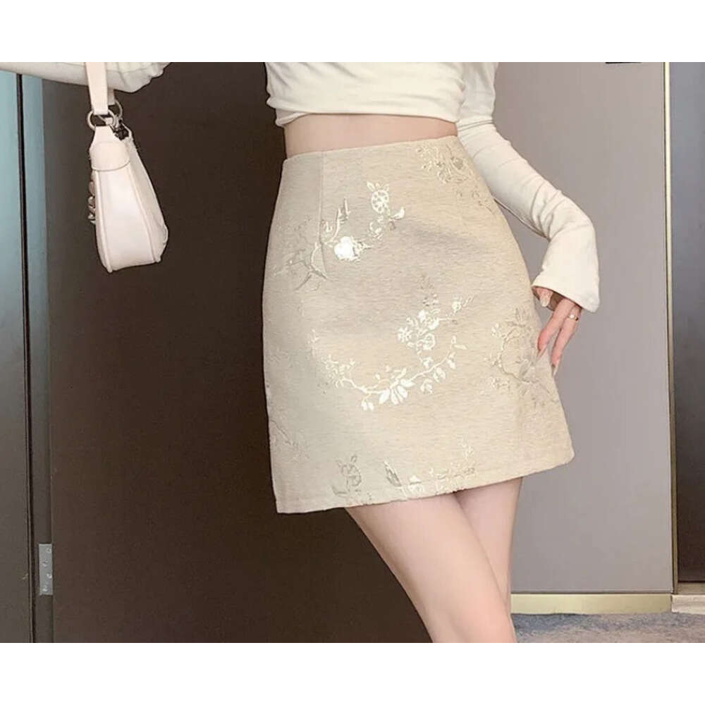 Mini Skirts for Women 2025 Faldas Mujer De Moda High Waist A-line Temperament Jupe Korean Summer Saia Embroidery Vintage Skirt XJ260309