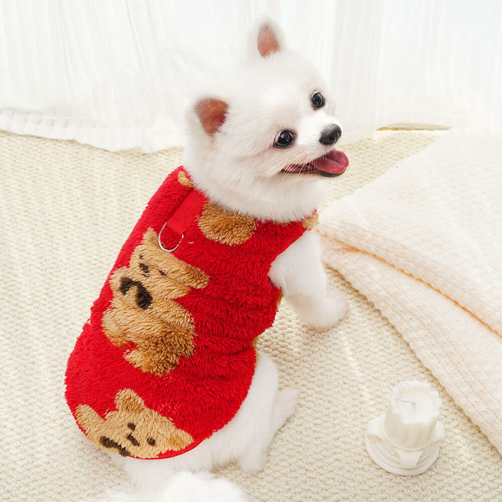 Famous brand New Cross Border Pet Large Universal Autumn Winter Plush Warm Dog Clothes Cat Supplies Manufacturer pupakaIK
