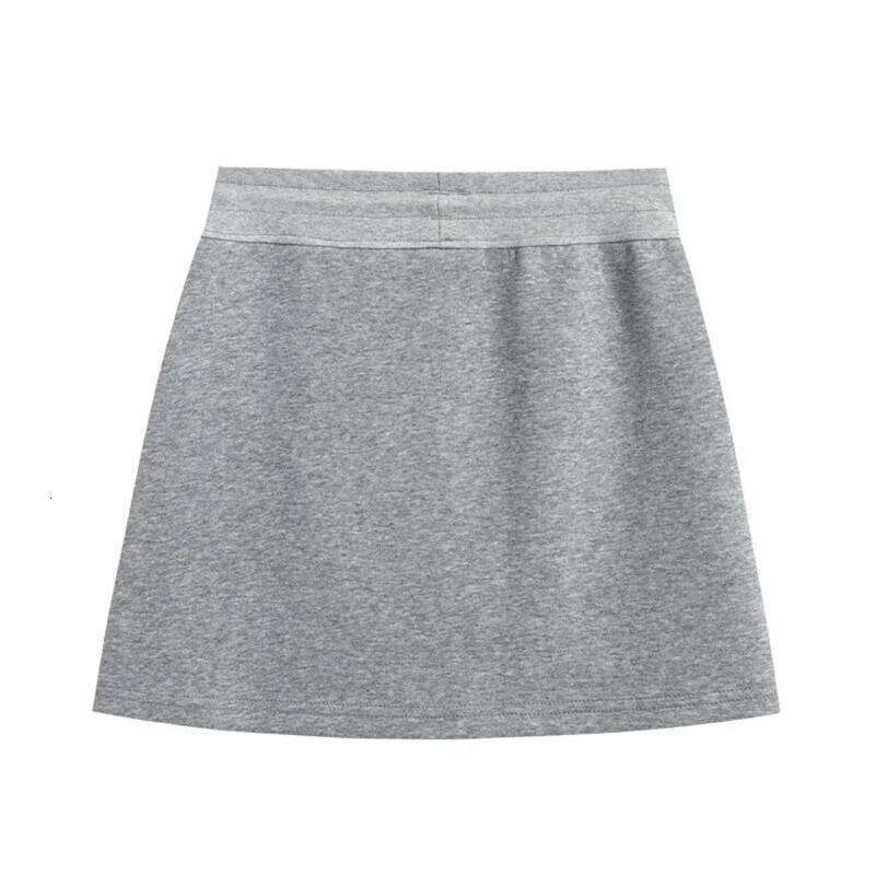 Women High Waist Sports Drawstring Split Pocket Slim Knit A-line Run Shorts Skirts Sexy Solid Simple Mini Bodycon Skirt XJ260309