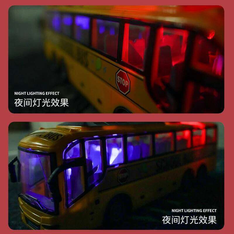 1/30 Rc Electric Remote Control Car with Light Tour Bus School City Model 27Mhz Radio Controlled Machine Kids Xmas Gift C260306