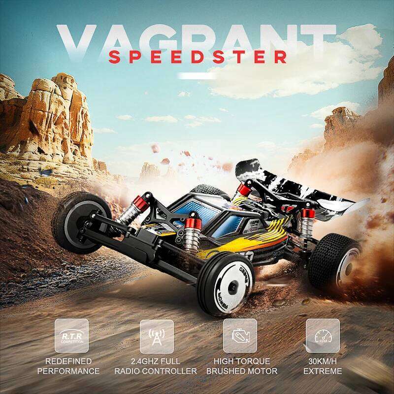 WLtoys 1:24 Scale 2WD RC Racing Model - 2.4G Proportional Control w/ 3-Speed Modes & Gyro Stabilizer | Electric Off-Road Car C260306