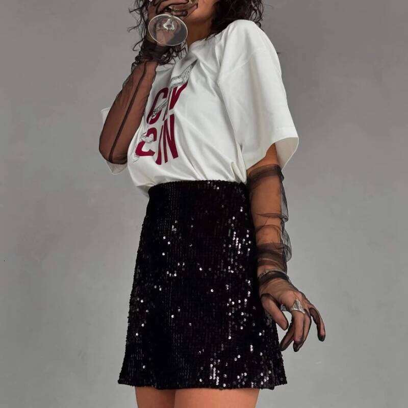 American Simple Letters Printed T-shirt Women Casual Loose Round Neck Short Sleeve Summer Fashion Couple Versatile Tees Tops Ins XJ260306