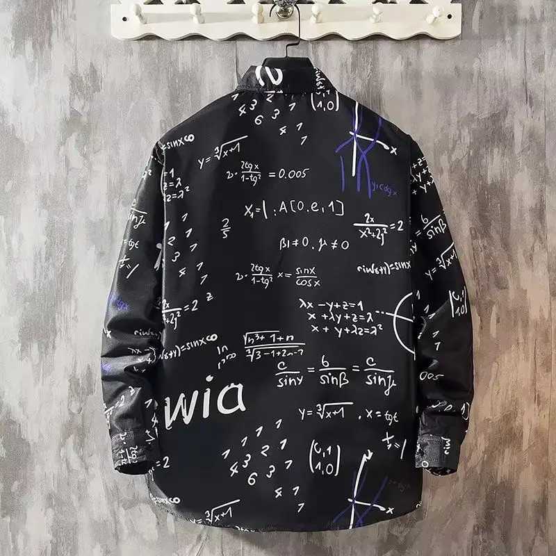 Spring Autumn New Turn-down Collar Long Sleeve Shirt Man High Street Button Cardigan Japanese Style Loose Casual Tops M260309