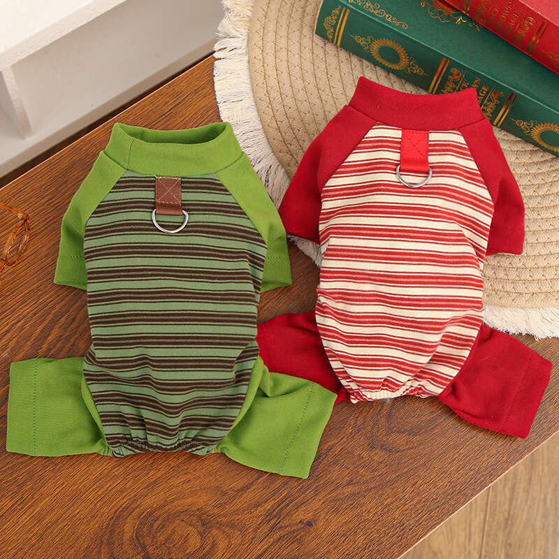 Famous brand Four legged striped dog clothes new pet apparel for cats and dogs French Bulldog Teddy cross border Bichon Frise pupakaIK