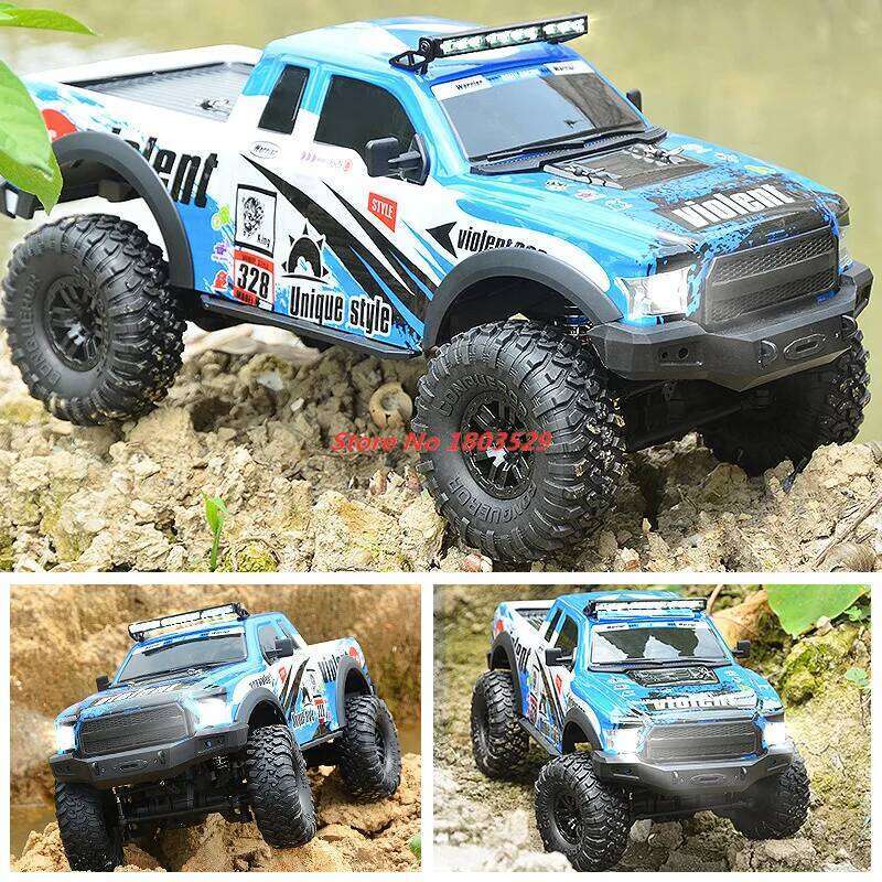 2.4G 1:10 4WD Professional 47CM Large RC rc Beast Rock Crawler Climbing Truck Headlight High Speed Remote Control Car Gift C260306