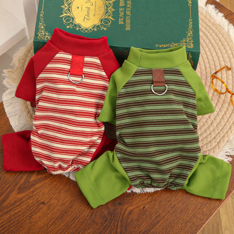 Famous brand Four legged striped dog clothes new pet apparel for cats and dogs French Bulldog Teddy cross border Bichon Frise pupakaIK