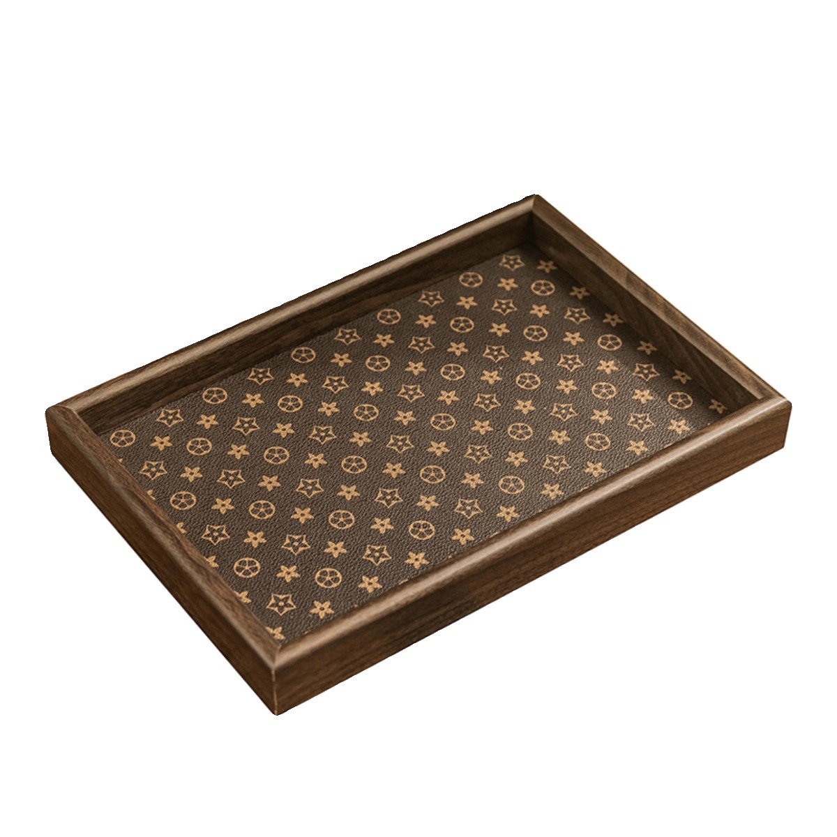 Walnut Wood Jewelry Home Tray Storage Box Rectangular Luxury Wooden Pallet for Living Room Bedroom Near Door Domestic Use Jewelry Organizer Tea Cup Di