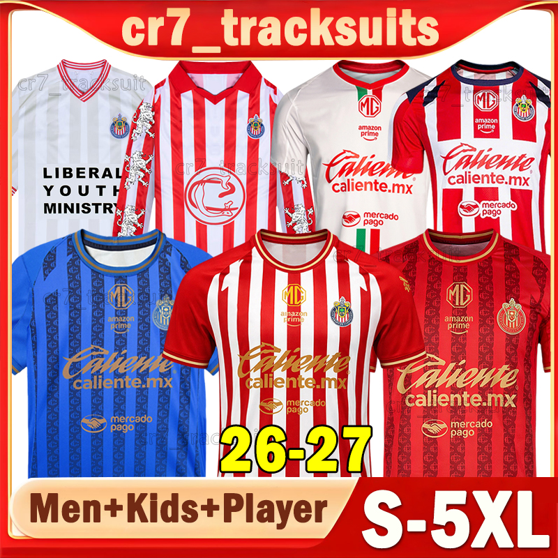5XL 2026 Chivas Soccer Jerseys A.GONZALEZ B.GONZALEZ ALVARADO D.AGUIRRE ALVAREZ PADILLA S.SANDOVAL Women Long Sleeves 26 27 Player Version Football Shirts kids kits