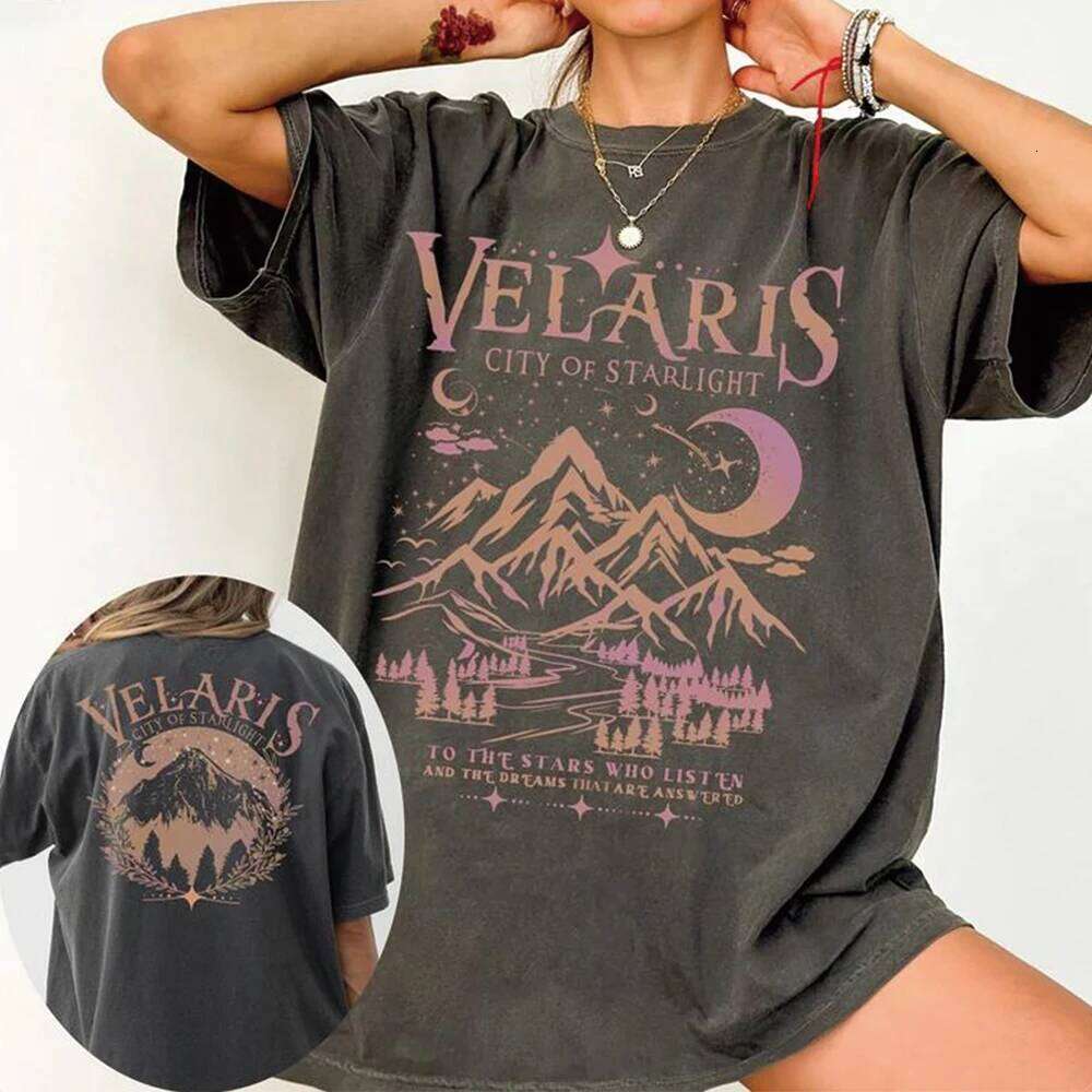 Velaris T City of Starlight ACOTAR Tshirt Night Court Shirts Rhysand Quotes Tees Sarah J Maas Apparel Bookish Gift XJ260306