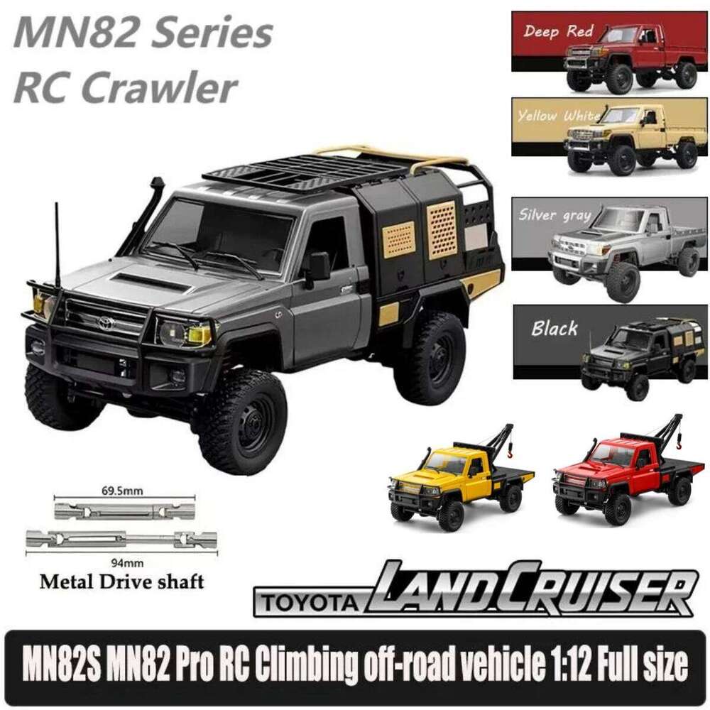 1:12 Crawler MN82 PRO MN82S MN82T 2.4G 4WD 280 Motor RC Off-Road Pickup Truck Model Car for Boys Adult Gifts C260306