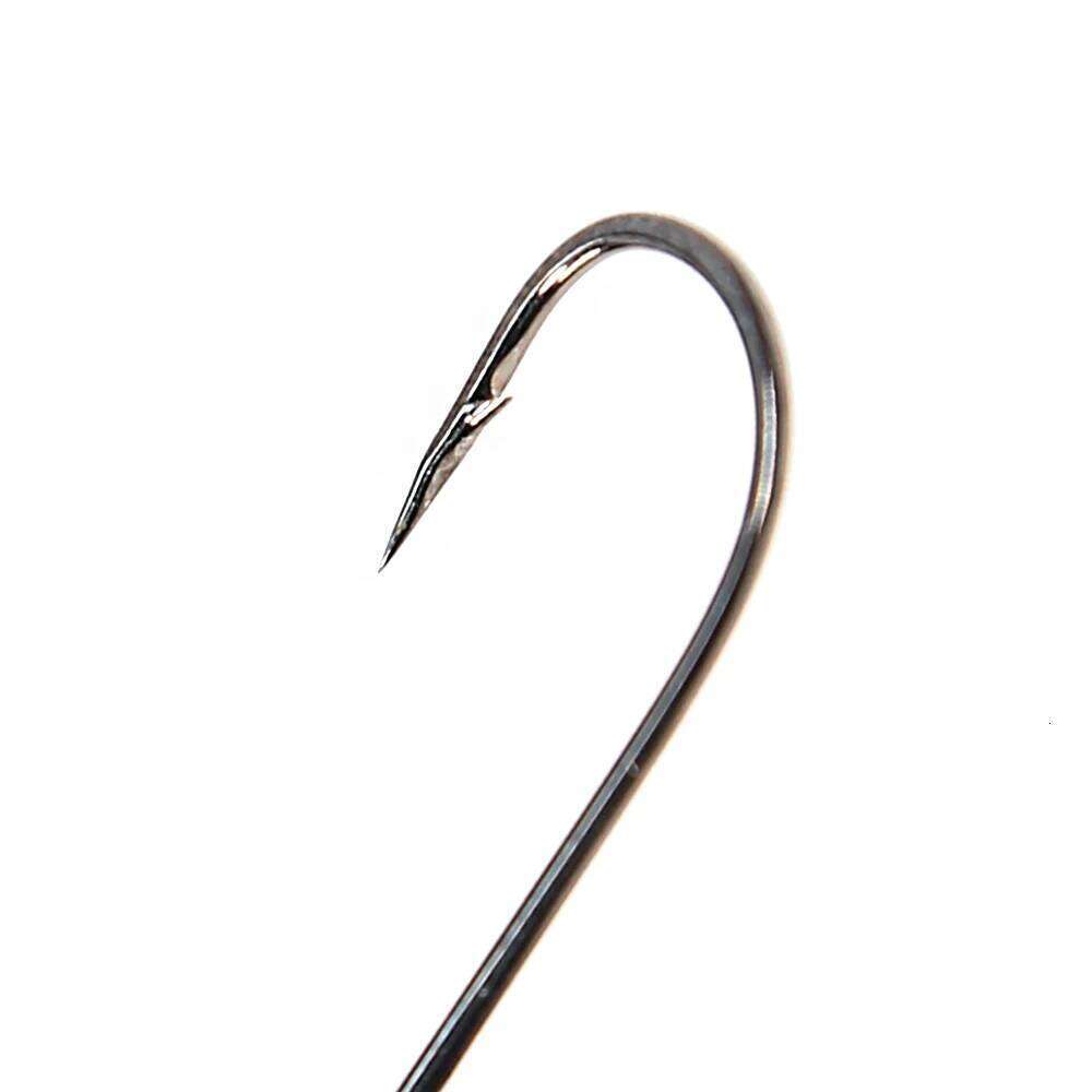 PEAK 10PCS With big eyes Ring High Carbon Steel Barbed Fishhook Jig Carp Fishing Lure Worm Hook Japan S260305