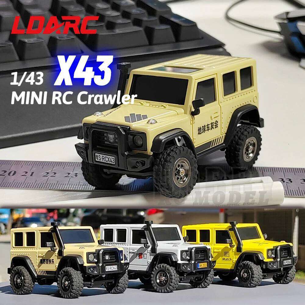 LDARC X43 1/43 MINI RC Electric Remote Control Model Car Desktop Crawler RTR 4WD Adult Children's Toys C260306