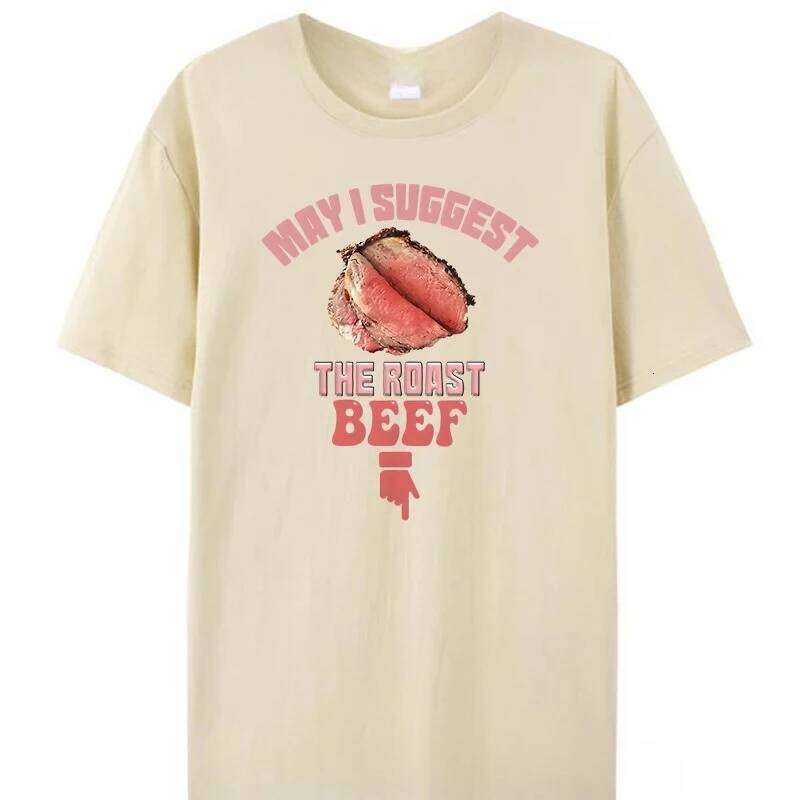 May I Suggest The Roast Beef Funny Embarrassing Inappropriate Men's T-Shirts Tee Graphic Tops XJ260306