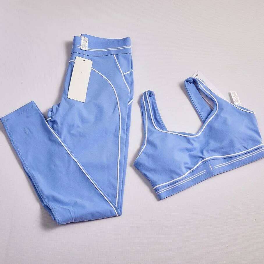 New Women S High Quality Fabric Yoga Breathable And Shockproof Sports Top Pants Set MAKOUFEI